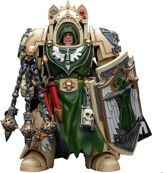 JOYTOY JT9190 40K 1/18 Action Figure Toy, Dark Angels Deathwing Knight Master with Flail of The Unforgiven, 4-inch Gift for Action Figure Lovers & Collectors above - Figurio