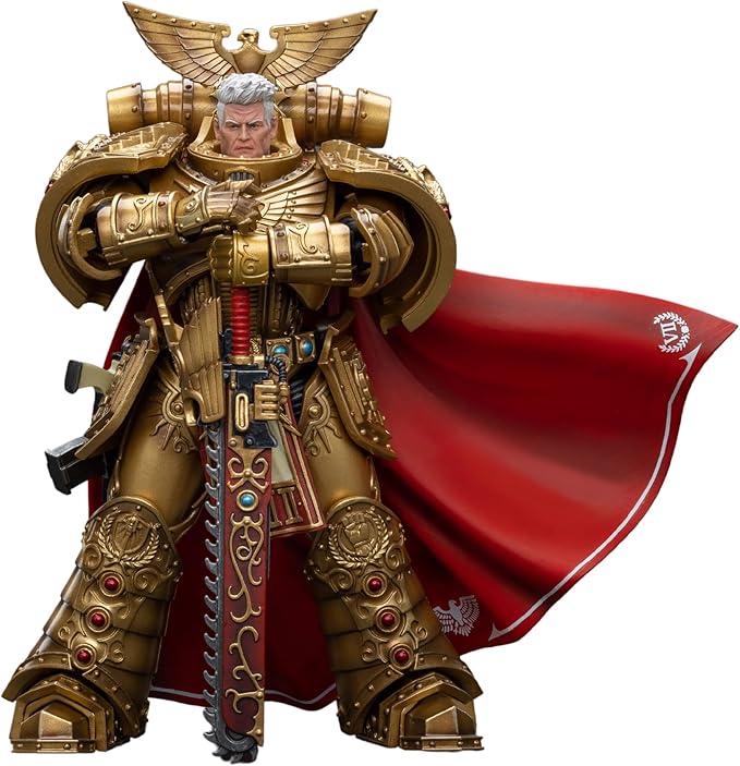 JOYTOY Warhammer 40,000 1/18 Action Figure 7- Inch Imperial Fists Rogal Dorn Primarch of The Vllth Legion Collection Model Birthday Gifts - Figurio