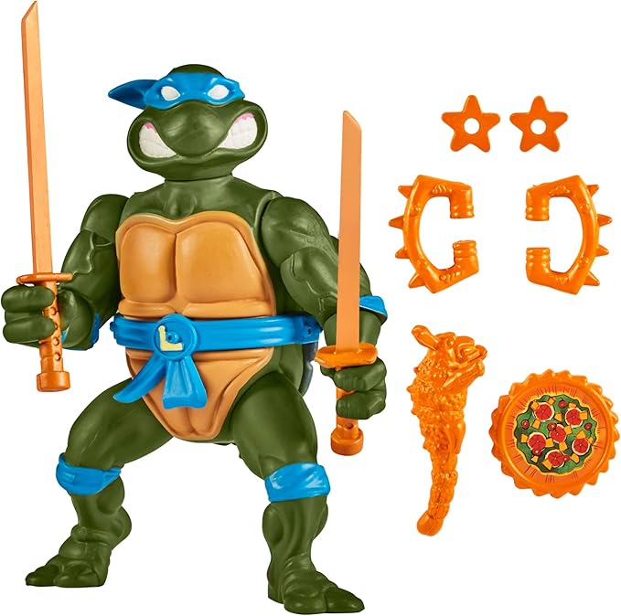 Teenage Mutant Ninja Turtles: 4” Original Classic Storage Shell Leonardo Basic Figure by Playmates Toys - Figurio