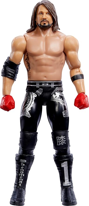 Mattel WWE Action Figure, 6-inch Collectible AJ Styles with 10 Articulation Points & Life-Like Look  - Figurio