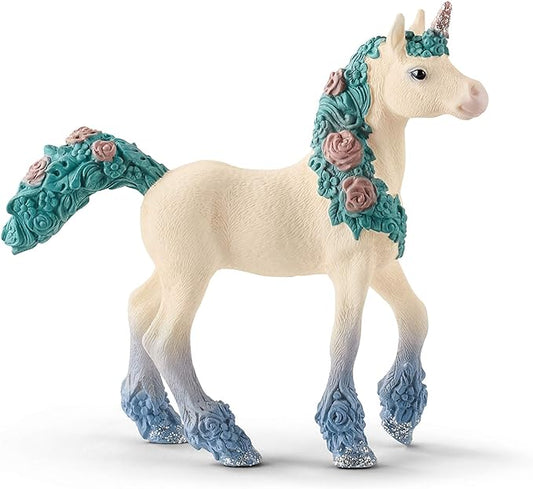 Schleich bayala Unicorn Toys for Girls and Boys, Flower Unicorn Foal Toy Figurine, Ages 5+ - Figurio