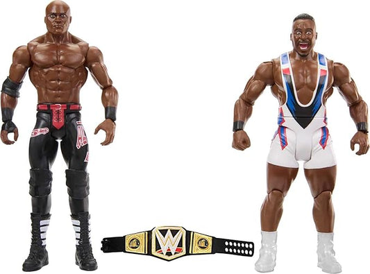 Mattel WWE Big E vs Bobby Lashley Championship Showdown Action Figure 2-Pack with Mattel WWE Championship, 6-inch - Figurio