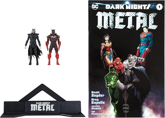 McFarlane Toys - DC Direct Page Punchers 2pk Batman Who Laughs & Red Death 3in Figures with Comic - Figurio