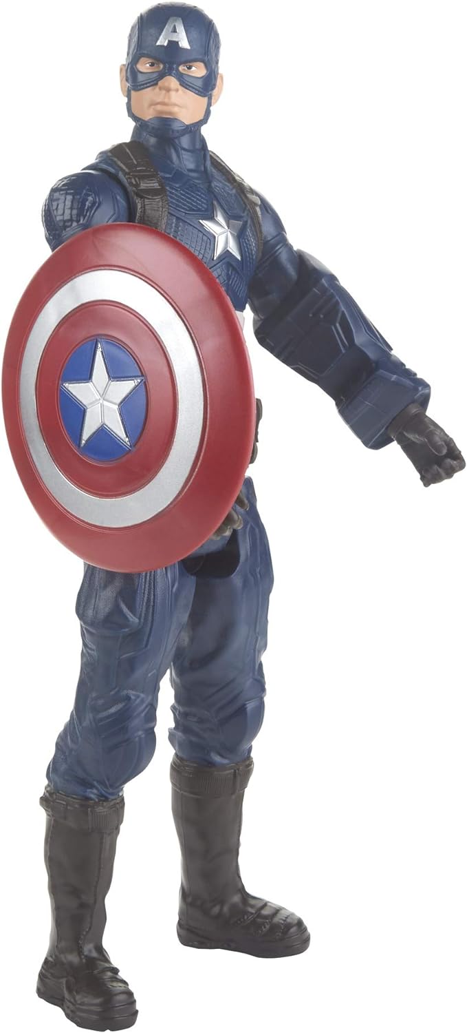 Avengers Marvel Endgame Titan Hero Series Captain America 12"-Scale Super Hero Action Figure Toy with Titan Hero Power Fx Port - Figurio