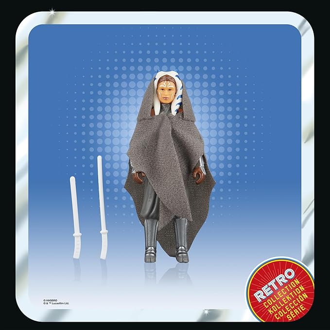 STAR WARS Retro Collection Ahsoka Tano, Ahsoka 3.75-Inch Collectible Action Figures, Ages 4 and Up - Figurio