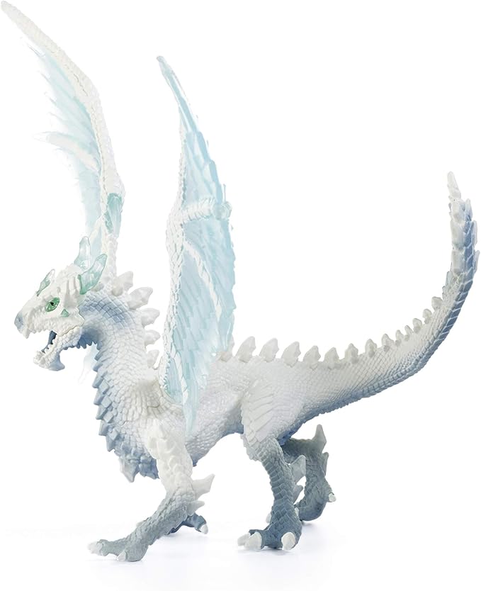 Schleich Eldrador Creatures Ice Dragon Toy Action Figure for Kids Ages 7-12,Blue, White - Figurio