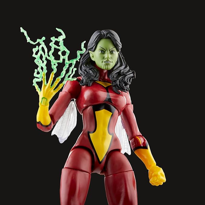 Marvel Legends Series Skrull Queen and Super-Skrull, Avengers 60th Anniversary Collectible 6 Inch Action Figures, 9 Accessories - Figurio