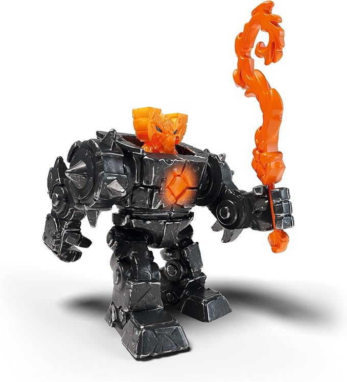 Schleich Eldrador 3-Piece Monster Robot Toy for Boys and Girls Ages 7+, Eldrador Mini Creatures Shadow Lava World Robot,Multi,42597, Small - Figurio