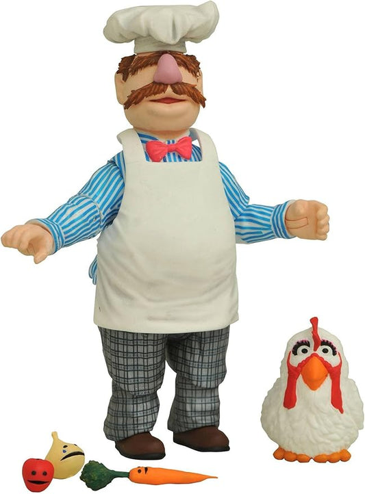 Diamond Select Toys The Muppets Best of Series 2: Swedish Chef with Kitchen Action Figure, Multicolor Small - Figurio