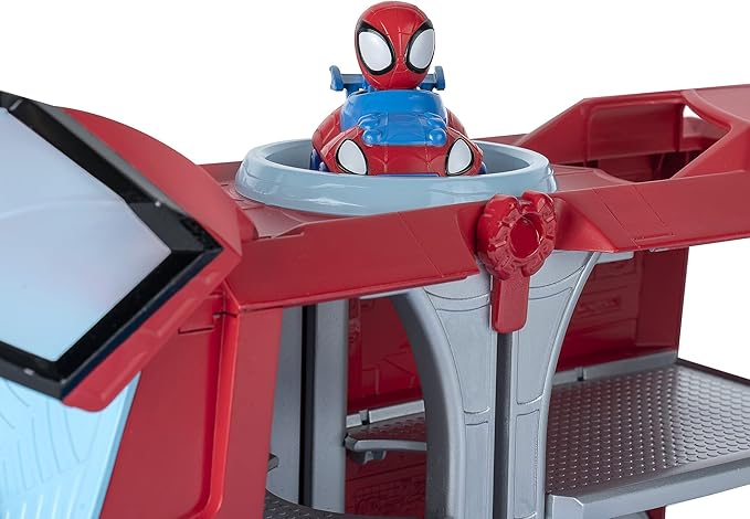 Marvel Spidey and his Amazing Friends Web Transporter Feature Vehicle, Lights & Sounds - Includes 3 Amazing Mini Vehicles, Unisex - Figurio