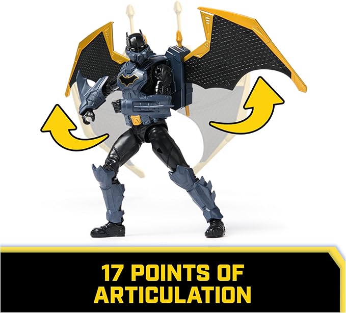 Batman Adventures, 12-inch Night Sky Batman Action Figure with Expandable Wings, Kids Toys for Boys and Girls Age 3 and Up - Figurio