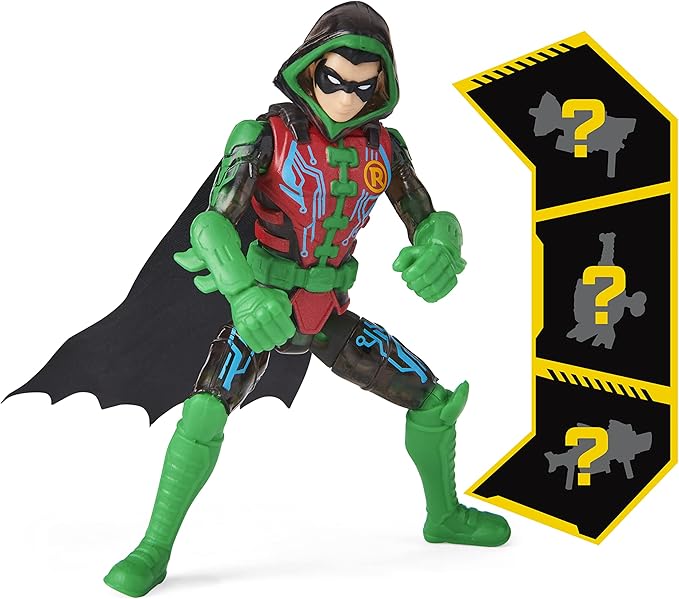 DC Comics Batman 4-inch Robin Action Figure with 3 Mystery Accessories, for Kids Aged 3 and up - Figurio