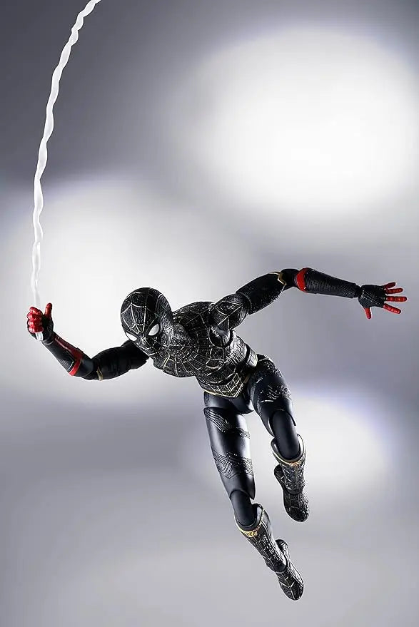 TAMASHII NATIONS - Spider-Man: No Way Home - Spider-Man (Black & Gold Suit), Bandai Spirits S.H.Figuarts Action Figure - Figurio