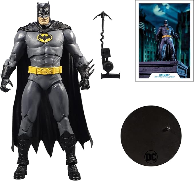 DC Multiverse Batman from Batman: Three Jokers 7" Action Figure with Accessories,Multicolor - Figurio