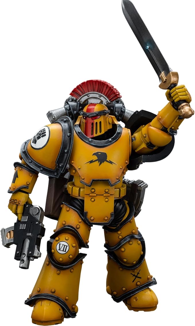 JOYTOY Warhammer 40,000 1/18 Action Figure Imperial Fists Legion MkIII Tactical Squad Sergeant with Power Sword Collection Model Christmas Birthday Gifts - Figurio