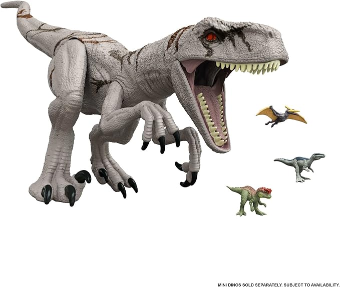 Mattel Jurassic World Super Colossal Atrociraptor Action Figure, 3-ft Long Dinosaur Toy with Eating Feature - Figurio