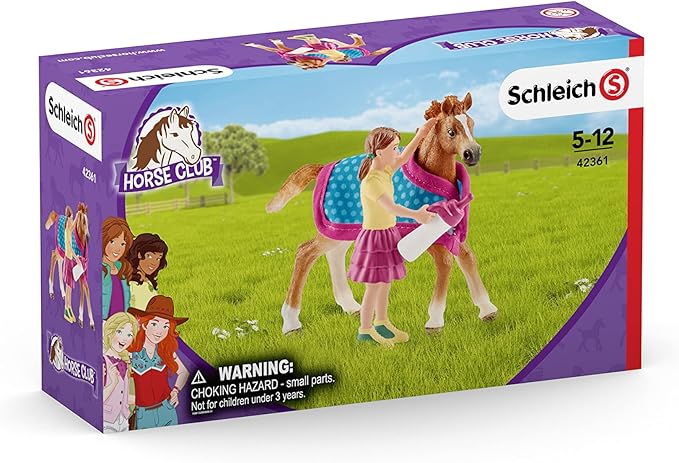 Schleich Horse Club, Horse Toys for Girls and Boys, Sarah's Camping Adventure Horse Set with Horse Toy, 12 Pieces - Figurio