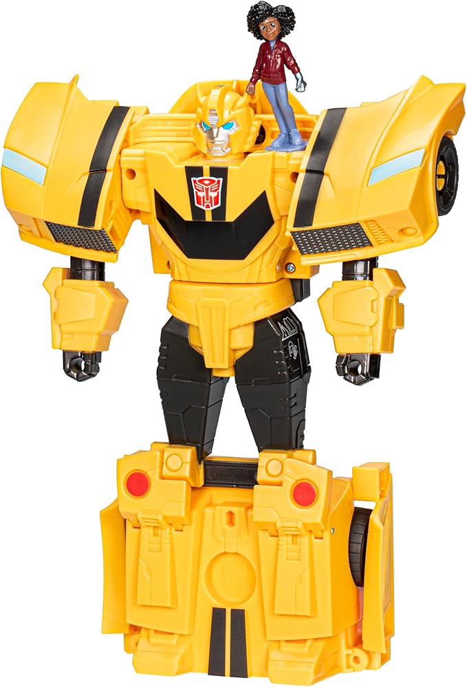 Transformers Toys EarthSpark Spin Changer Bumblebee 8-Inch Action Figure with Mo Malto 2-Inch Figure, Robot Toys for Ages 6 and Up - Figurio