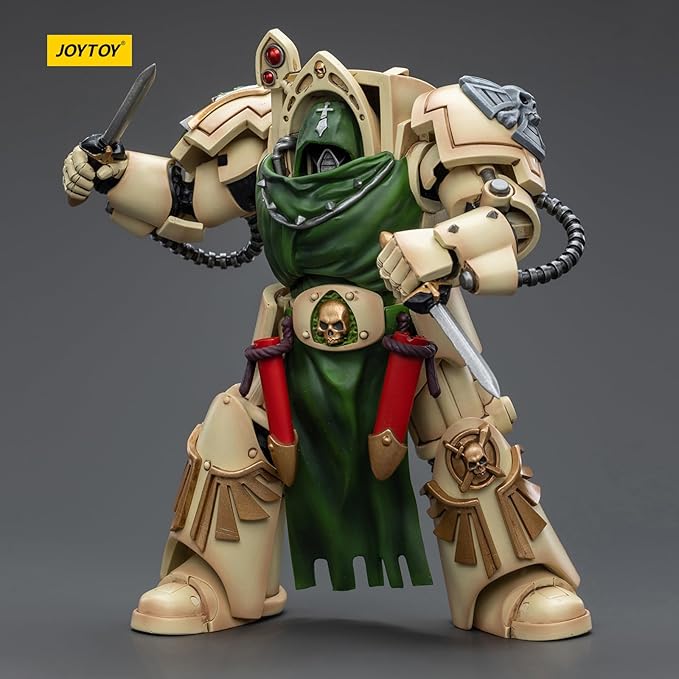 JOYTOY JT9213 40K 1/18 Action Figure Toy, Dark Angels Deathwing Knight with Mace of Absolution 2, 4-inch Gift for Action Figure Lovers & Collectors above - Figurio