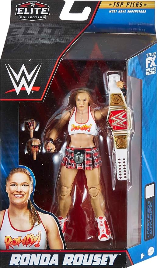 Mattel WWE Ronda Rousey Top Picks Elite Collection Action Figure, Articulation & Life-Like Detail, Interchangeable Accessories, 6-inch - Figurio