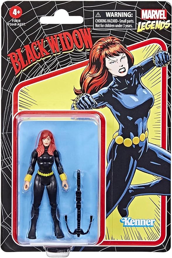 Marvel Legends Series 3.75-inch Retro 375 Collection Black Widow Action Figure Toy, 1 Accessory - Figurio