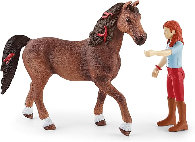 Schleich Horse Club Ride Out 40-Piece Playset Horse Gifts for Girls & Boys Ages 5+ with 4 Horse Rider Girls, 4 Horse Toys and Horse-Riding Accessories - Figurio