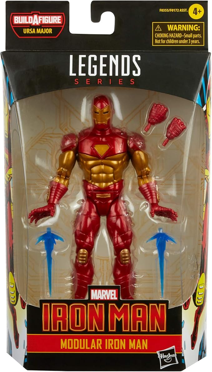 Marvel Hasbro Legends Series 6-inch Modular Iron Man Action Figure Toy, Includes 4 Accessories and 1 Build-A-Figure Part, Premium Design and Articulation - Figurio