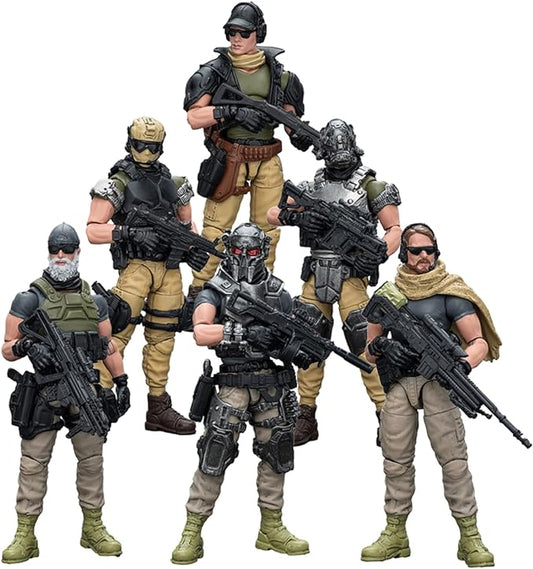 JOYTOY 1/18 Action Figures Sack Kina Mercenaries Militarily Soldiers Collection Models Christmas Birthday Gifts 6PCS - Figurio