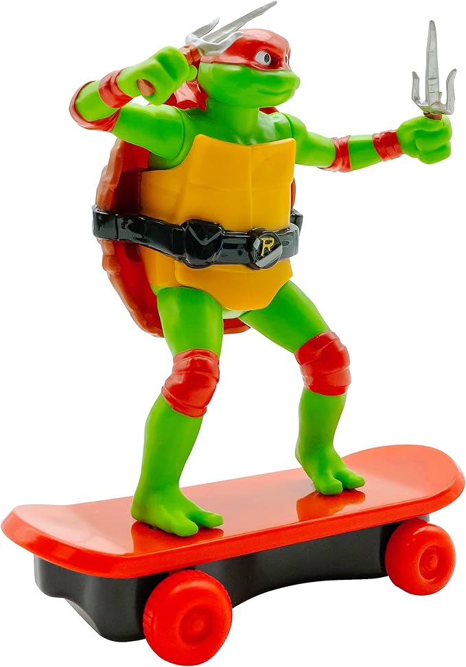 Teenage Mutant Ninja Turtles 5" Sewer Shredders - Raphael Movie Edition - Skate and Battle with Ninja Action - Ages 3+ - Figurio