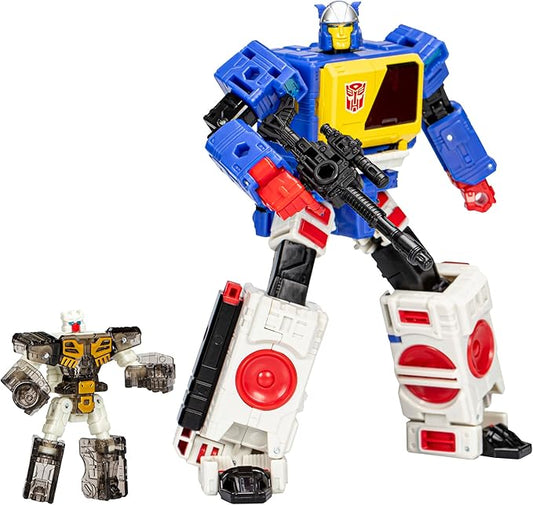 Transformers Toys Legacy Evolution Voyager Twincast and Autobot Rewind Toy, 7-inch, Action Figures for Boys and Girls Ages 8 and Up - Figurio