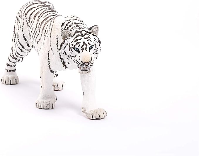 Schleich Wild Life Realistic White Tiger Figurine - Authentic and Highly Detailed Wild Animal Toy, Durable for Education and Fun Play for Kids, Perfect for Boys and Girls, Ages 3+ - Figurio