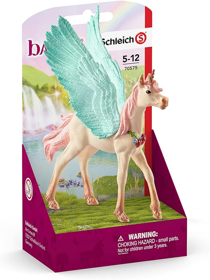 Schleich bayala, Unicorn Toys for Girls and Boys, Decorated Baby Unicorn Pegasus Toy Figurine, Ages 5+ - Figurio