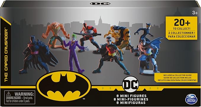 DC Comics Batman 2-inch Scale 8-Pack of Collectible Mini Action Figures (Amazon Exclusive), Kids Toys for Boys Aged 3 and up - Figurio