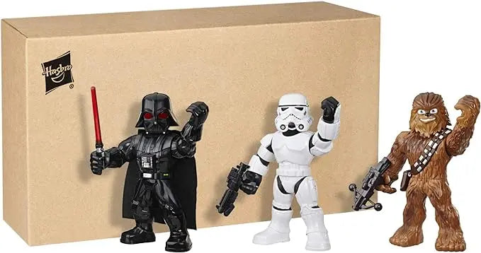 STAR WARS Galactic Heroes Mega Mighties 3-Pack -- Stormtrooper, Darth Vader, and Chewbacca 10-Inch Action Figures, Kids Ages 3 and Up (Amazon Exclusive) - Figurio