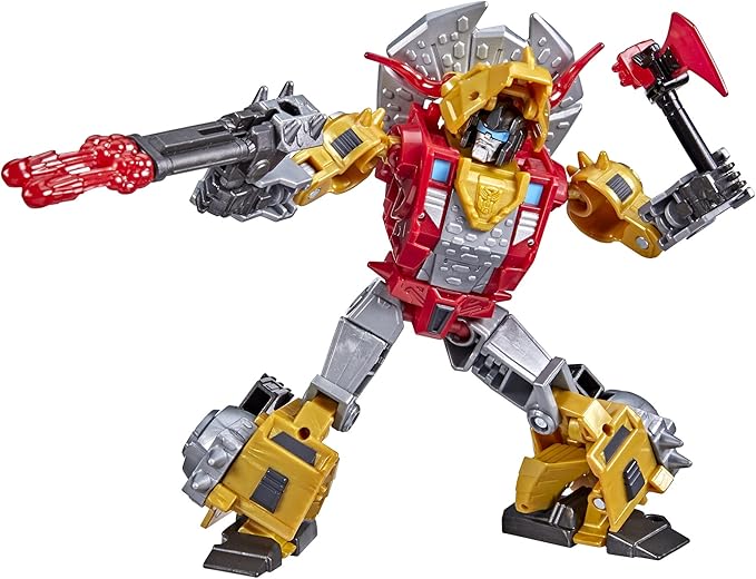 Transformers Bumblebee Cyberverse Adventures Toys Deluxe Class Dinobot Slug Action Figure, Blaster Fire Fury Action Attack, 5-inch - Figurio