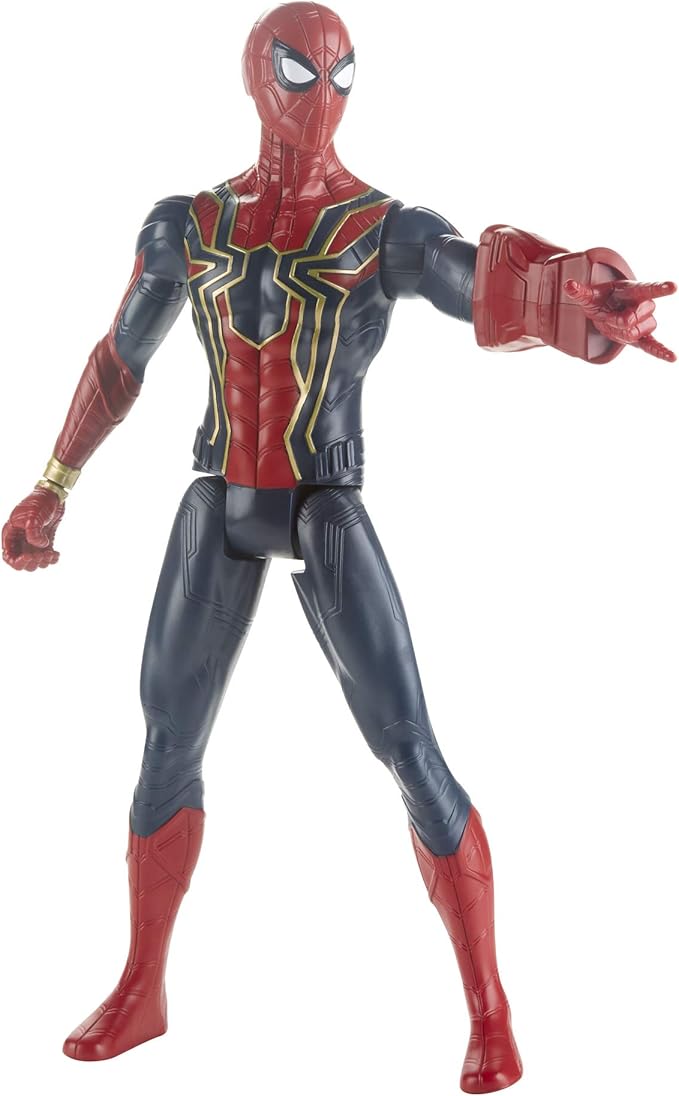 Avengers Marvel Titan Hero Series Iron Spider 12"-Scale Super Hero Action Figure with Titan Hero Power Fx Port - Figurio