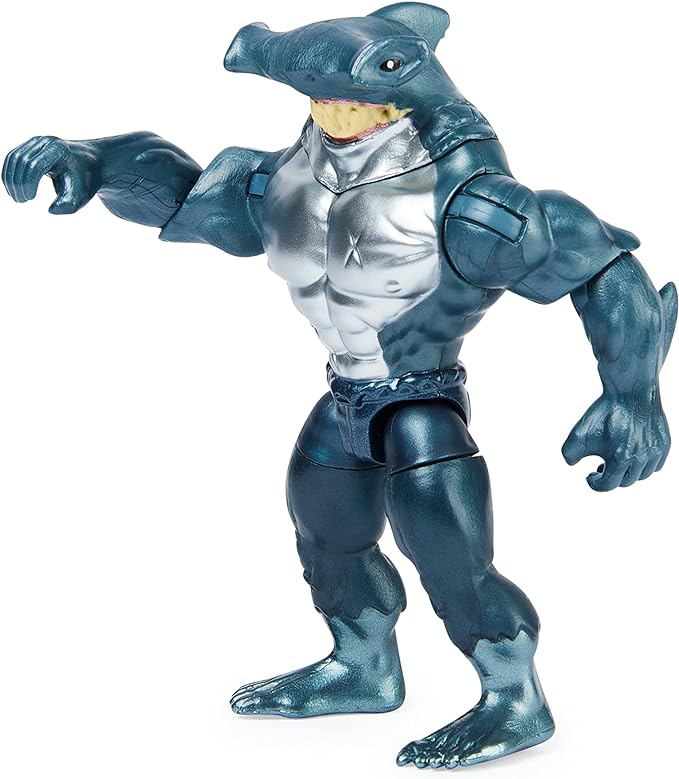 Batman 4-inch Bat-Tech Batman and King Shark Action Figures with 6 Mystery Accessories, for Kids Aged 3 and up - Figurio