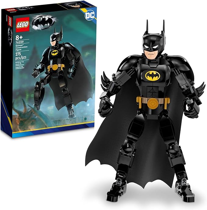 LEGO DC Batman Construction Figure 76259 Buildable DC Action Figure, Fully Jointed DC Toy for Play and Display with Cape and Authentic Details from the Batman Returns Movie, Batman Toy for 8 Year Olds - Figurio