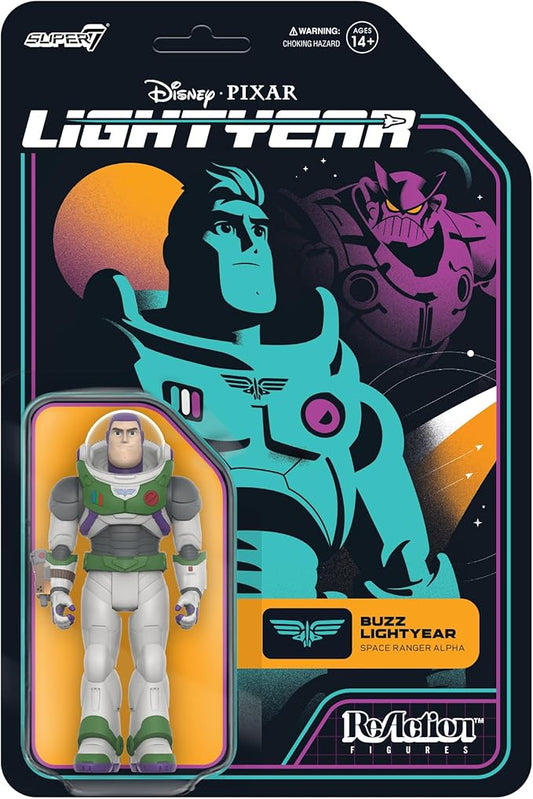 Super7 Supersize Disney Pixar Lightyear Buzz Lightyear - 3.75" Disney Action Figure with Accessory Classic Disney Collectibles and Retro Toys - Figurio