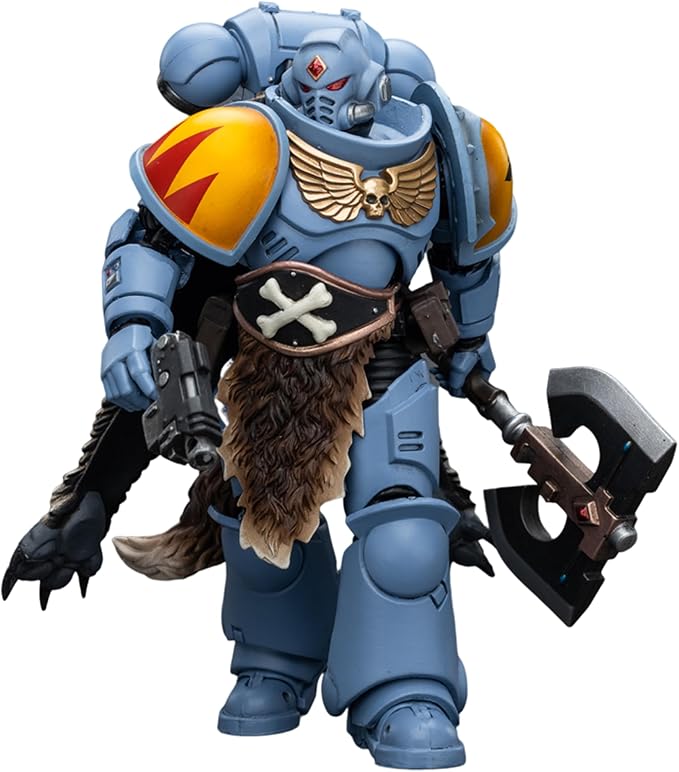 JOYTOY 1/18 Action Figure Warhammer 40,000 Space Marines Space Wolves Claw Pack Pack Leader Logan Ghostwolf 4.6inch Collectible Action Figures Kits - Figurio