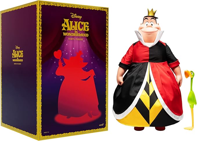 Super7 Supersize Disney Queen of Hearts - 20" Disney Action Figure with Fabric Clothing and Accessory Classic Disney Collectibles and Retro Toys - Figurio