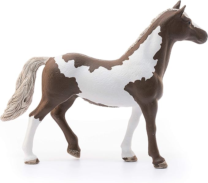 Schleich Horse Club Paint Horse Gelding Figurine - Detailed Horse Toy with Spotted Pattern, Durable for Education and Imaginative Play for Boys and Girls, Gift for Kids Ages 5+ - Figurio