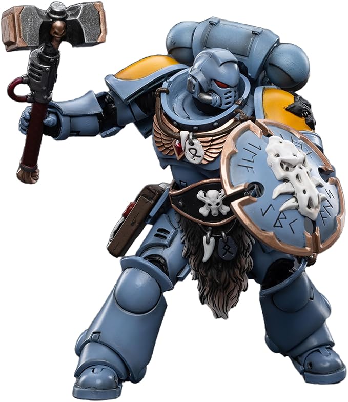 JOYTOY 1/18 Action Figure Warhammer 40,000 Space Wolves Claw Pack Sigyrr Stoneshield 4.6inch Collectible Action Figures Kits - Figurio