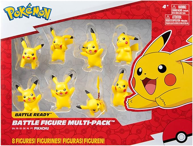 Bandai - Pokémon - 8 Battle Figures - Pack of 8 Pikachu Figures - JW2604 - Figurio