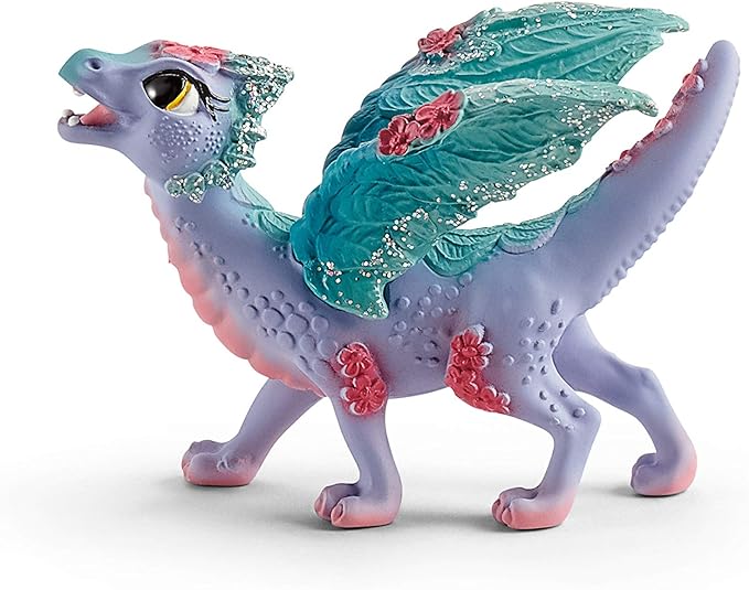 Schleich Bayala Toys and Figurines - Flying Flower Mother and Small Baby Dragon, Action Figure Kid Toys and Dolls, Girls and Boys Ages 5 and Above , 2 Piece Set - Figurio