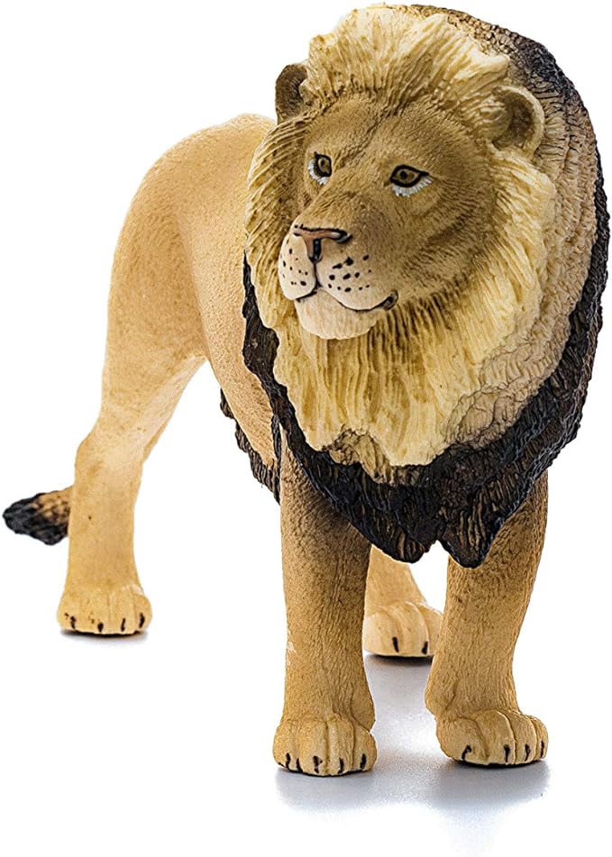 Schleich Wild Life Realistic King of The Jungle Lion Toy Figurine - Highly Durable Realistic Wild African Lion Action Figure Toy, Education and Fun for Boys and Girls, Gift for Kids Ages 3+ - Figurio