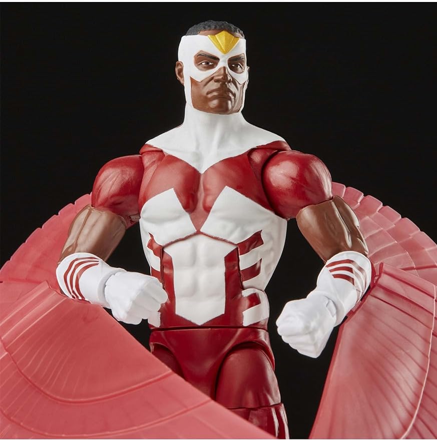 Marvel Legends Series Falcon 6-inch Retro Packaging Action Figure Toy, 3 Accessories - Figurio