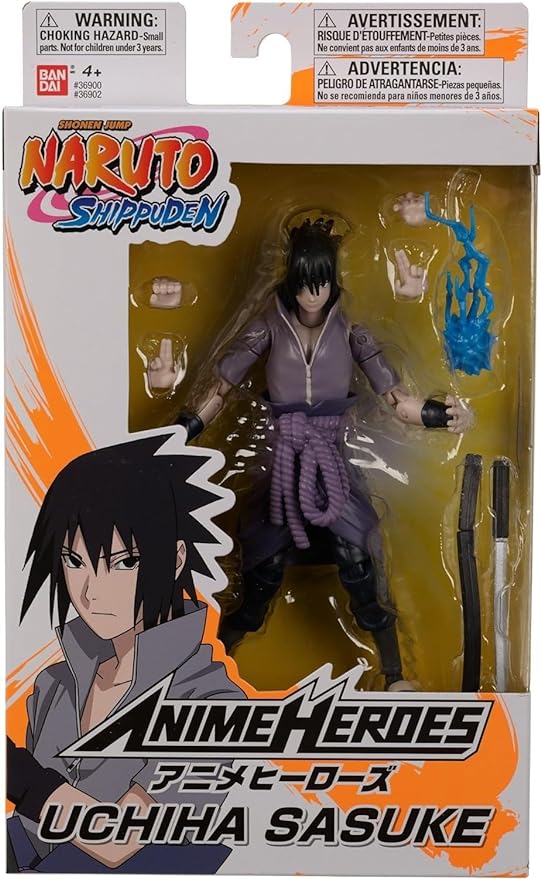 BANDAI 36902 Anime Heroes-Naruto 15cm Uchiha Sasuke-Action Figures - Figurio