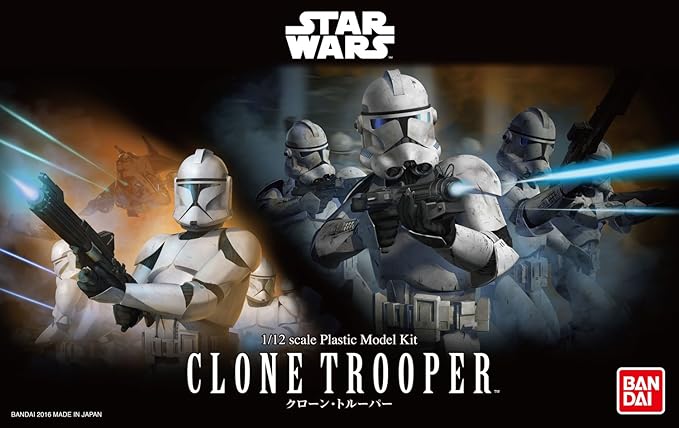 "Bandai Hobby Star Wars 1/12 Plastic Model Clone Trooper ""Star Wars""", white (BAN207574) - Figurio