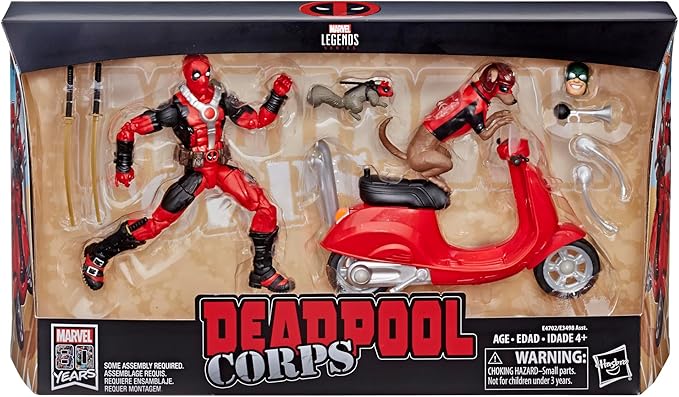 Marvel Legends Series Deadpool Corps Comics Collectible 6 Inch Action Figure & Vehicle, Includes Dogpool & Squirrelpool - Figurio